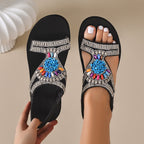 Summer new women's fairy style elastic band flat sandals