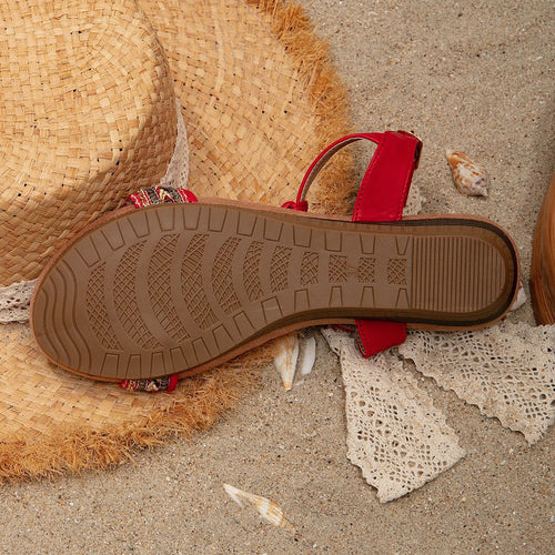 Summer ladies fashion new beaded beach sandals