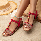 Summer ladies fashion new beaded beach sandals