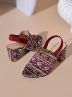 Summer women's fashionable and casual floral pointed beak sandals